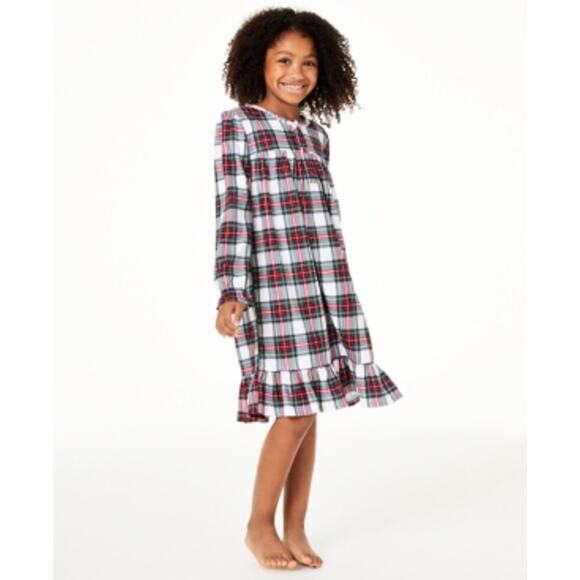 Matching Kids Stewart Plaid Family Pajamas Nightgowns Size 14-16 Red NWT - Picture 1 of 3